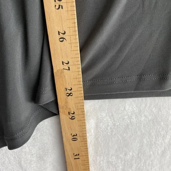 Clara Sunwoo Blouse Top Women Sz M Gray Lagenlook Long Sleeve Wrinkle Free - Picture 7 of 9